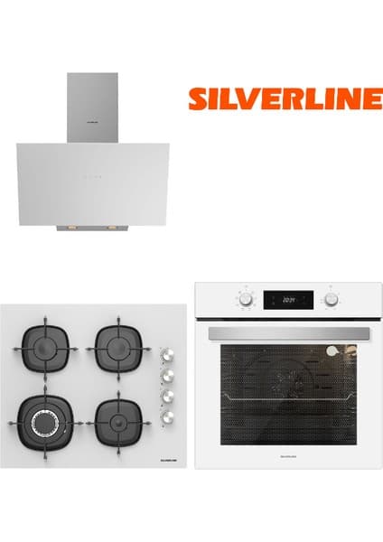 Silverline Sılverlıne 3'lü Ankastre Set (BO6504W01-3481 BEYAZ-CS5629W01)