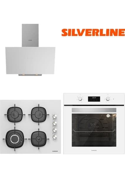 Silverline Sılverlıne 3'lü Ankastre Set (BO6502W02-3481 BEYAZ-CS5629W01)