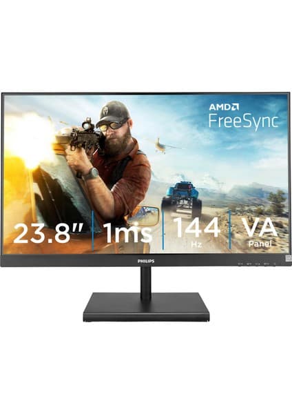 Philips 242E1GSJ/27 23.8" 144Hz 1ms HDMI+DP FreeSync FullHD VA Oyuncu Monitörü