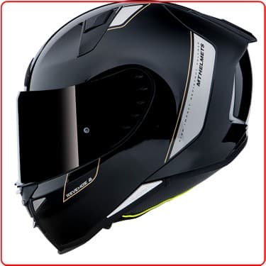 MT Kask MT Revenge 2 Solid A11 Gloss Black Şeffaf Vizörlü 2