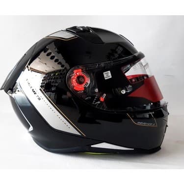 MT Kask MT Revenge 2 Solid A11 Gloss Black Şeffaf Vizörlü 3