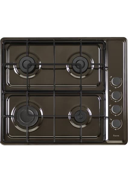 Ferre D40 Aynalı Siyah Set Üstü Ocak - Doğalgaz