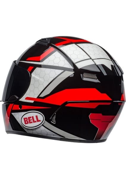 Bell Ps Qualifier Flare Black Black-Red Full Face Motosiklet Kaski 8
