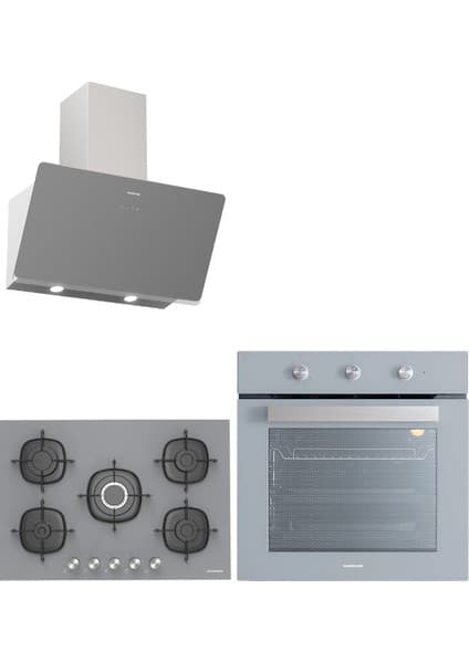 Silverline Sılverlıne 3'lü Ankastre Set (BO6503S01-3457 SOHO-CS5622S01)