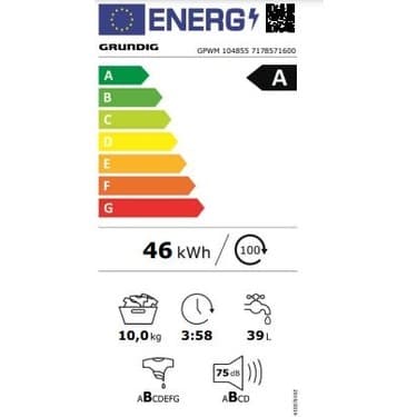 Grundig Gpwm 104855 A Enerji Sınıfı 10KG 1400 Devir Çamaşır Makinesi 5