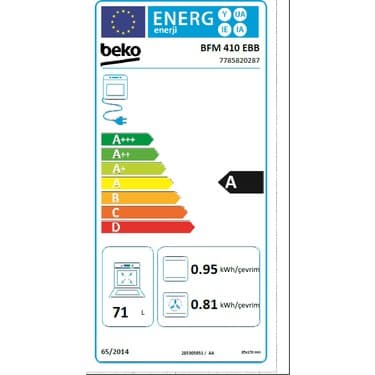 Beko BFM 410 EBB Ocaklı Elektro Turbobuhar Destekli Fırın - Beyaz 5