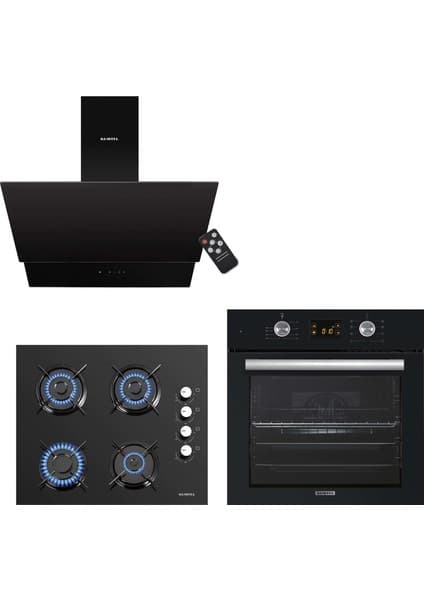 Kumtel Beyaz Cam Digital / Dokunmatik Ankastre Set - 8 Programlı (Ko-40 Tahdf+B66 - Sf2 Ddt+DA6-835)