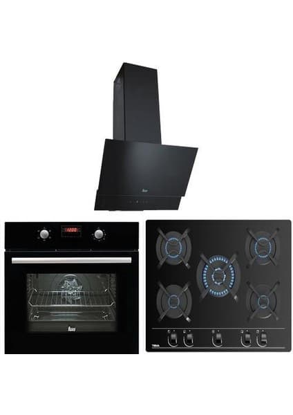 Teka Ankastre Set (OCAK + FIRIN + DAVLUMBAZ) - Siyah, 60cm
