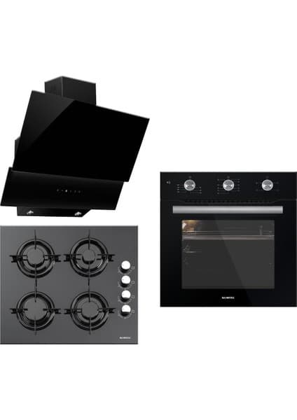 Kumtel Ankastre Set (A6-Sf2 (Mt) Fırın - Ko-40 Tahdf Ocak - KO-735 & DA6-835 Davlumbaz)