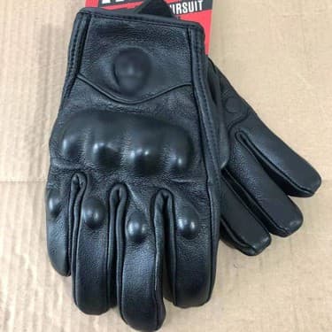 Oloey Deri Motosiklet Eldiveni - Siyah, Tüm Bedenler Mevcut 3