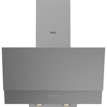 Esty Duvar Tipi Davlumbaz Eğimli Tasarım Gri Renk 60 cm 260 W Motor Gücü ile 2