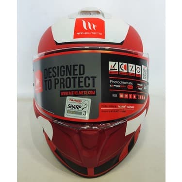 MT Kask mt Targo Pro Biger C5 Mat Red Şefaf Vizörlü 4