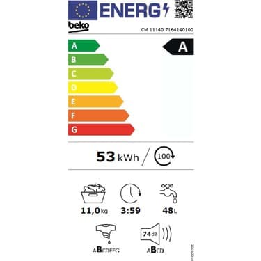 Beko cm 11140 11 kg 1400 Devir A Sınıfı Enerjili Çamaşır Makinası 5