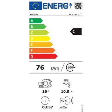 Hoover HF 6C7F0X-17 8 Programlı Wi-Fi Bağlantılı Bulaşık Makinesi 5