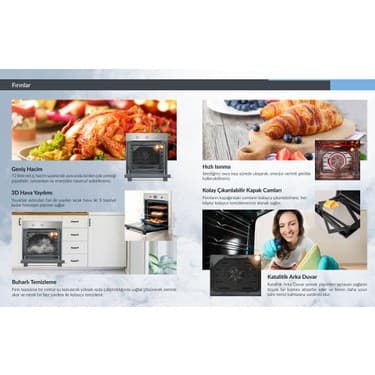 Luno Ankastre Cam Fırın 60 cm Beyaz F6502W01 2