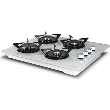 Kumtel KO 40 TSHDF Beyaz Oval Doğalgazlı Cam Set Üstü Ocak 2