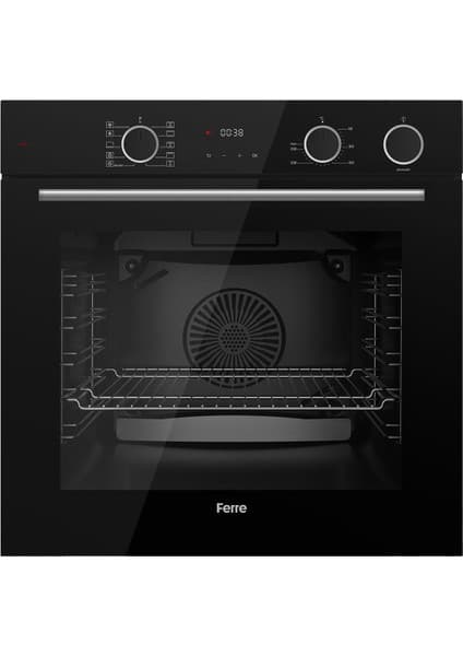 Ferre XE64CS Steamart&fryart Serisi Buharlı Pişirme Siyah Ankastre Fırın (0+10 Konum)