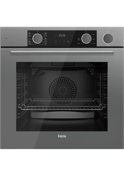 Ferre XE64CPR Steamart&fryart Serisi Buharlı Pişirme Gri Ankastre Fırın (0+10 Konum)