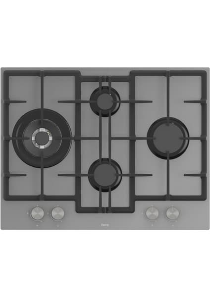 Ferre ED078 - 67 cm Döküm Izg.önden Düğme Gri Cam Ocak