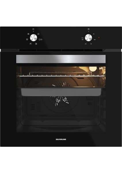 Silverline Siyah Cam BO65E1B01 Fırın