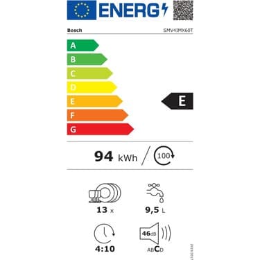Bosch SMV4IMX62T 60 Cm serie 6 tam Ankastre Bulaşık Makinesi 6