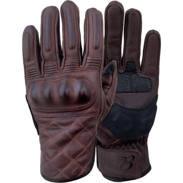 The Biker Jeans Hammer Brown Korumalı Motosiklet Deri Eldiveni 4