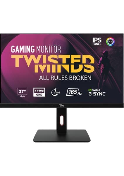 Twisted Minds Twısted Mınds 27 TM272QE Qhd 165Hz 1ms HDMI Dp Freesync/gsync Çerçevesiz Rgb IPS Gamıng Monitör 6