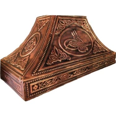 Tiryaki Bakır Çay Ocağı Kazanı Davlumbazı 80 cm 2 Gözlü Çay Kazanına Göre Bakır Davlumbaz Safir A++ 2