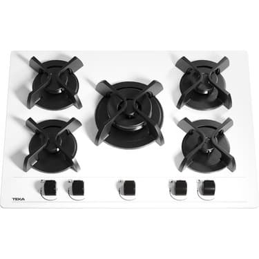 Teka - Gbc 75030 Kbc Wh - Ankastre Exactflame Teknolojili Kristal Wok Gözlü Cam Gazlı Ocak - Döküm Izgara - Beyaz - 70 cm - 112580053 2