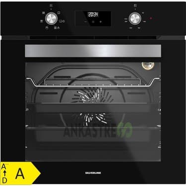 Silverline BO6502B02 - CS5349B01 - 3373 Misto 60 - MW9018B01 Siyah Cam Ankastre Set 4