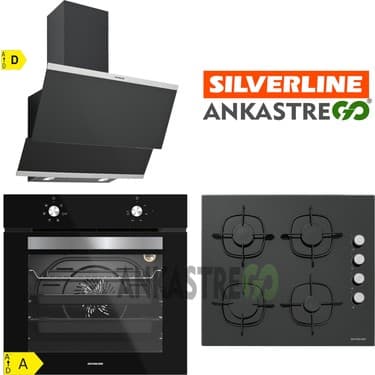Silverline BO6501B01 - CS5335B01 - 3420 Classy 60 Siyah Cam Ankastre Set 2