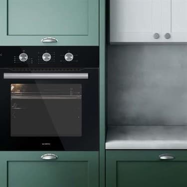 Kumtel Turbo Fanlı Siyah Ankastre Fırın B66 - SF2 ( 4 pro 3 düğme ) 2