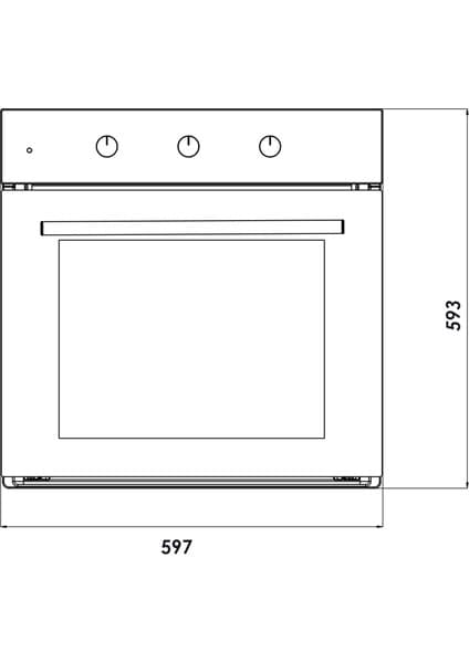 Kumtel Turbo Fanlı Ankastre Fırın B66 - Sf2 (Mt) 4 Program 3düğme 8