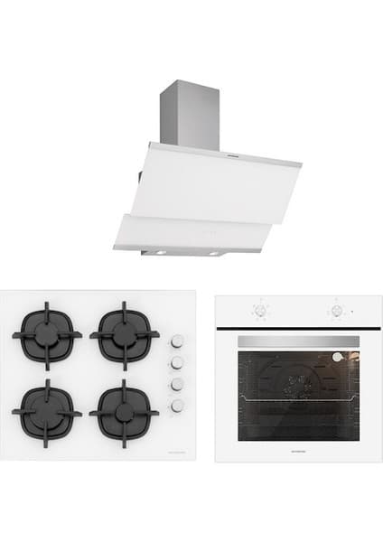 Silverline CS5335B01 - 3420 Classy 60 Siyah Cam 2'Li Ankastre Set 6