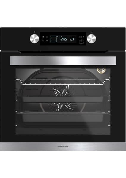 Silverline BO65E5B01 Siyah Cam Ankastre Fırın 14 Program Multifonksiyonel