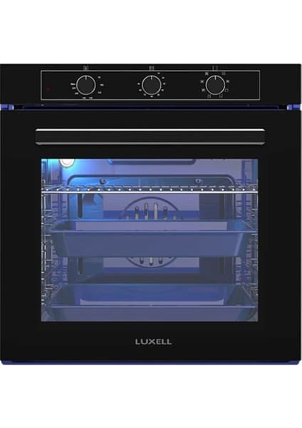 Luxell A68-SF3 Süper Kristal Siyah 88 Litre Ankastre Fırın