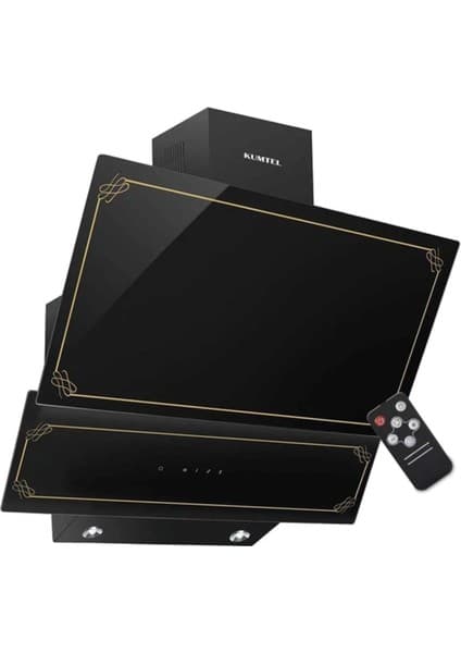 Kumtel Rustik Siyah Davlumbaz (DA6-835) Kumandalı