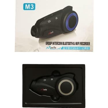 UltraTekno Maxto M3 Fhd 1080P Kameralı Intercom Motosiklet Kask Intercom 3