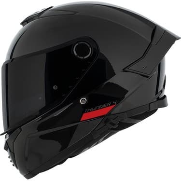 MT Thunder 4 Sv Solid A1 Gloss Black Şeffaf Vizörlü Kask 3