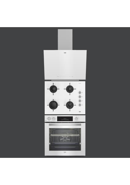 Beko Beyaz Cam 3lü Ankastre Set
