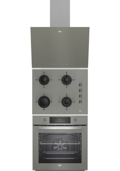 Beko Gri Cam 3lü Ankastre Set