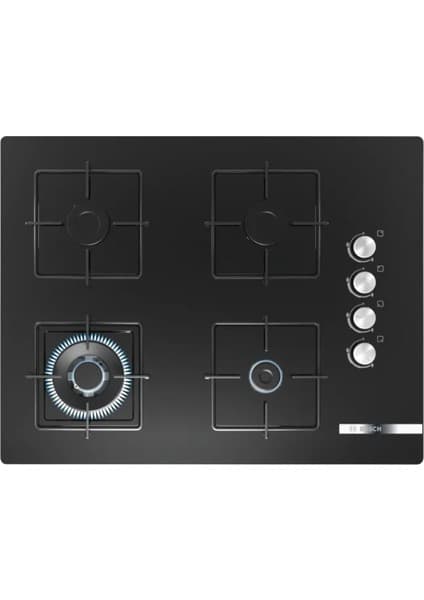 Bosch POH7C6O12O Serie 2 67 Cm Siyah Cam Gazlı Ocak