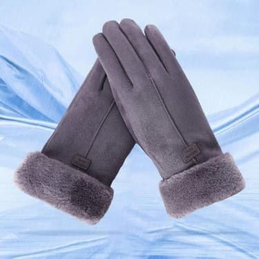 Bestone Kadın Eldiven Tam Parmak Mittens Kış Rüzgar Geçirmez Eldiven Bisiklete Binme Gri Gri (Yurt Dışından) 2