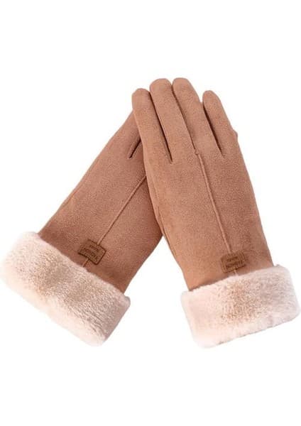 Qixun Kadın Eldiven Tam Parmak Mittens Kış Rüzgar Geçirmez Eldiven Bisiklet Yürüyüş Haki Için Haki (Yurt Dışından)