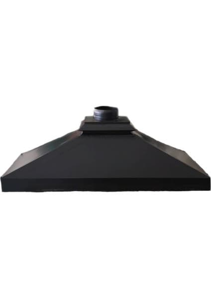 Tiryaki Kromat Siyah Özel Renk Çay Ocağı Davlumbazı 80 cm 2 Gözlü Çay Kazanına Göre Siyah Davlumbaz Safir A+