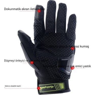 Maskot Dış Mekan Koruyucu Dokunmatik Ekranlı Motosiklet Eldivenleri (Yurt Dışından) 4