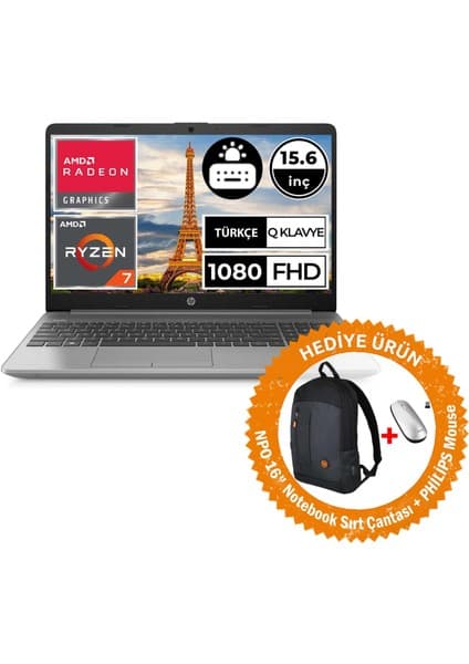 Hp 250 G9 6Q8N3ES14 Ryzen7 5825U 32GB 512SSD 15.6\ 5