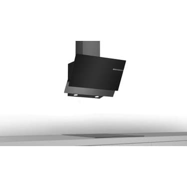 Bosch Duvar Tipi Davlumbaz 60 cm Eğimli Siyah Tasarım 216 W Motor Gücü ile 3