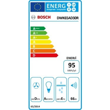 Bosch Duvar Tipi Davlumbaz 60 cm Eğimli Siyah Tasarım 216 W Motor Gücü ile 5