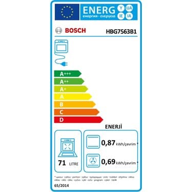 Bosch HBG7563B1 Ankastre Fırın 5